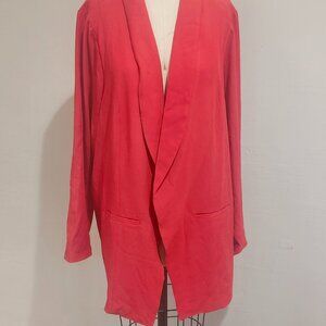 Torrid Blazer Womens 4X Red Studio Crepe